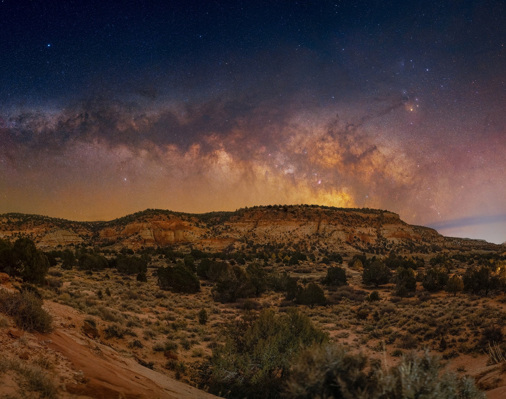 Canyon night sky in Kanab, Utah