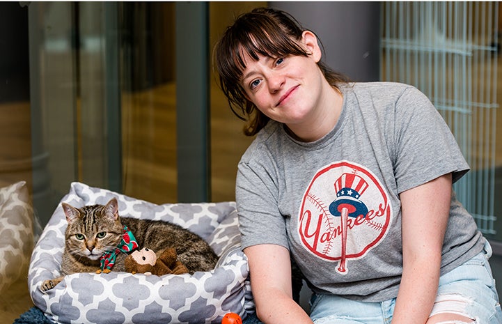 Staff was convinced that once Alissa got Peta home, the cat's sweet and gentle side would emerge - and it did