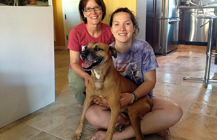 Layla the Vicktory dog with Tess and Rowan