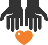 graphic of two hands cupping a heart