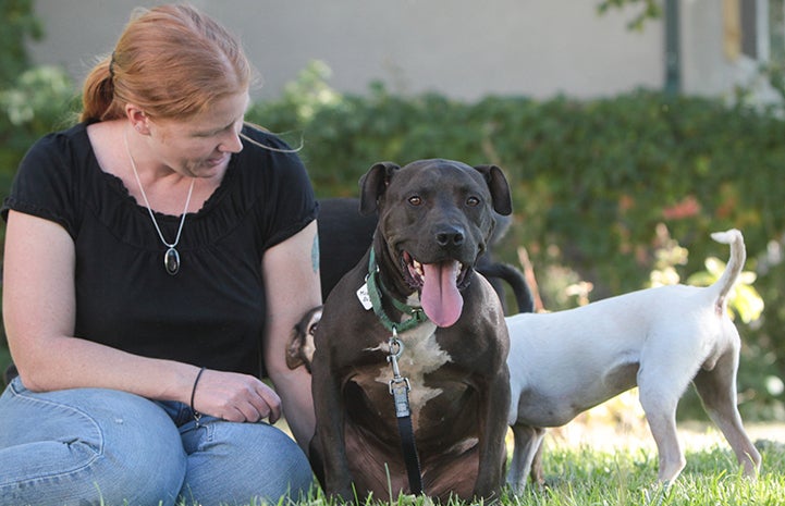 Kristi Littrell, Best Friends adoption manager with Lance the Vicktory dog