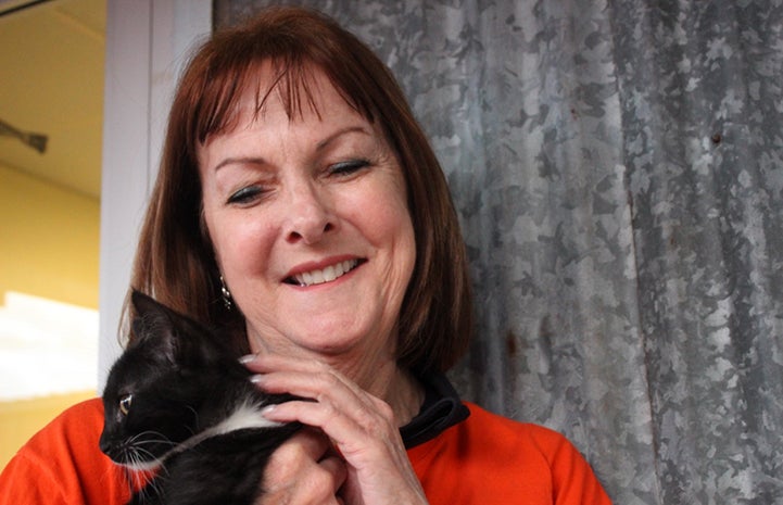Volunteer Kathy Moran has fostered 20 kittens, some as young as 10 days old, and three momma cats