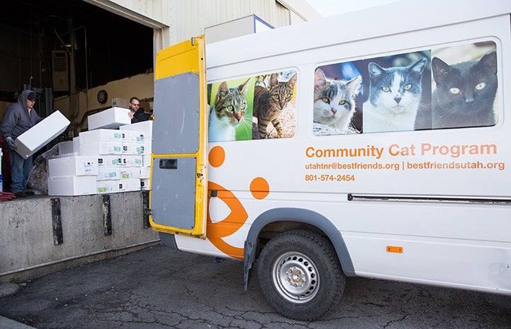 The community cat program in Salt Lake City helps both the city’s outdoor unsocialized or stray cats through spay/neuter services, donated food and winter shelters
