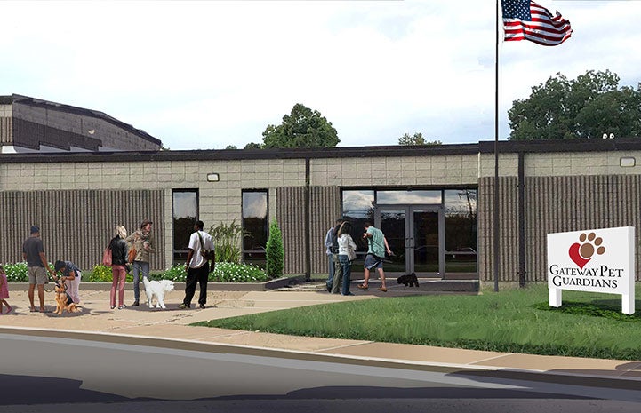 Artist rendition of what the Gateway Pet Guardian facility will look like