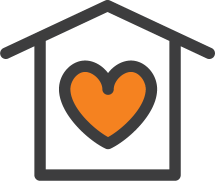 Shelter and heart icon