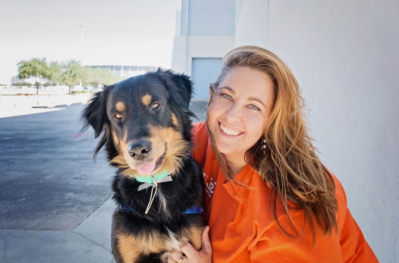 Vanessa Porter with Handsome the dog