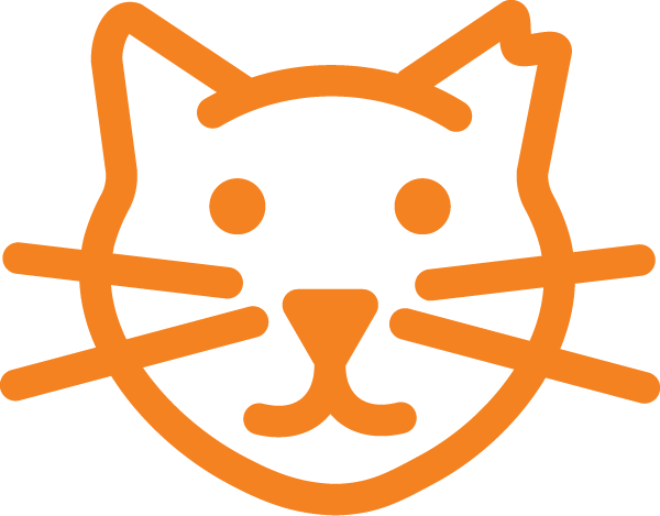 cat head with tipped ear