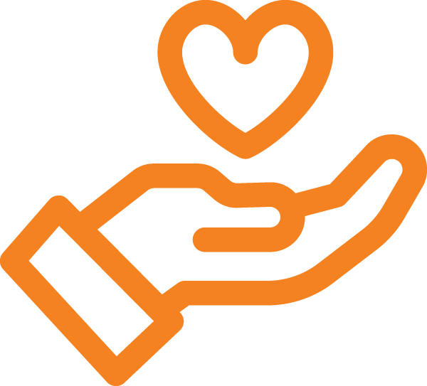 hand icon with heart