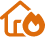 orange house with fire icon