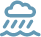 blue rain cloud icon