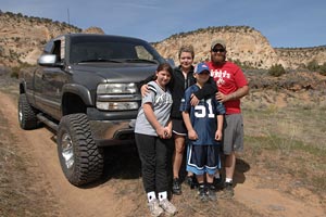 Fielder Family who rescued a hawk hit by a truck
