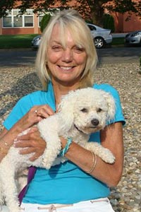  Lynn McClaren and her bichon frise dog named Cooper 
