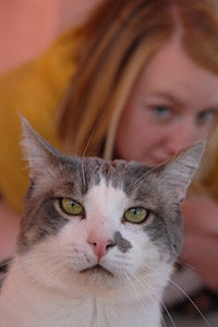 Girl and cat