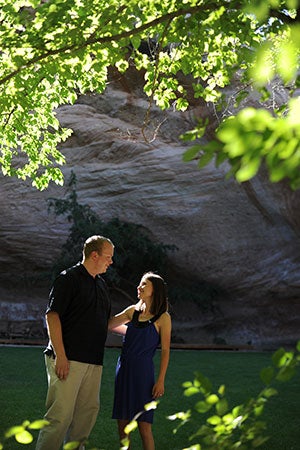The Sanctuary provided the perfect background for Chris' proposal to Lauren