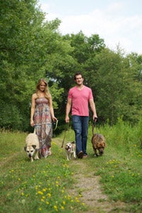 David and Kelly Backes with their dogs