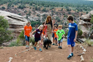 Geneva is one of three lucky Dogtown dogs who go on regular hikes with the Best Friends Kids Camp