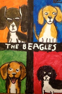 One of 10-year-old artist's beagle paintings