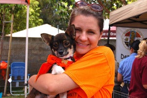 Emma and Lily at the Irvine Pet Super Adoption Event