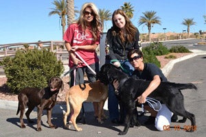 Kimberly with others at a Las Vegas transport