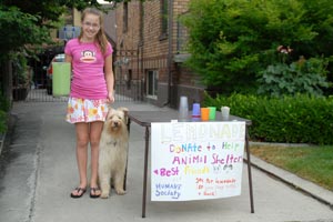 Natalie and her lemonade stand