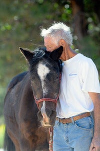Volunteer at Best Friends Dan Lichtenstein with True the horse