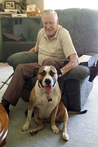 Trixie from Best Friends Pet Adoption and Spay/Neuter Center with Bob in her home from