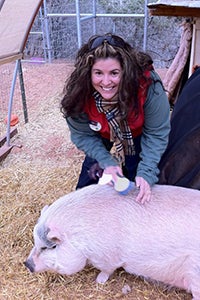 Chrissy Rollyson also volunteers at the Sanctuary