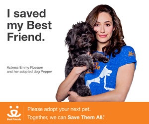Emmy Rossum in Best Friends Animal Society's  ‘I Saved My Best Friend' campaign