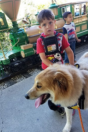 Wash is a wonderful service dog for Dalton