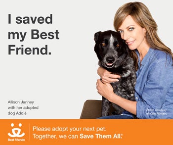 Allison Janney joins Best Friends Animal Society's ‘I Saved My Best Friend' campaign