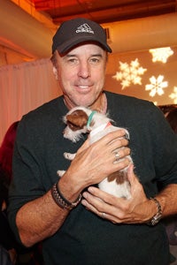 Saturday Night Live alumnus Kevin Nealon with a puppy pal