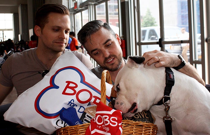 Minnie's adoption caused an extra round of cheering, plus her new parents received a giant celebration package from presenting sponsor BOBS from Skechers