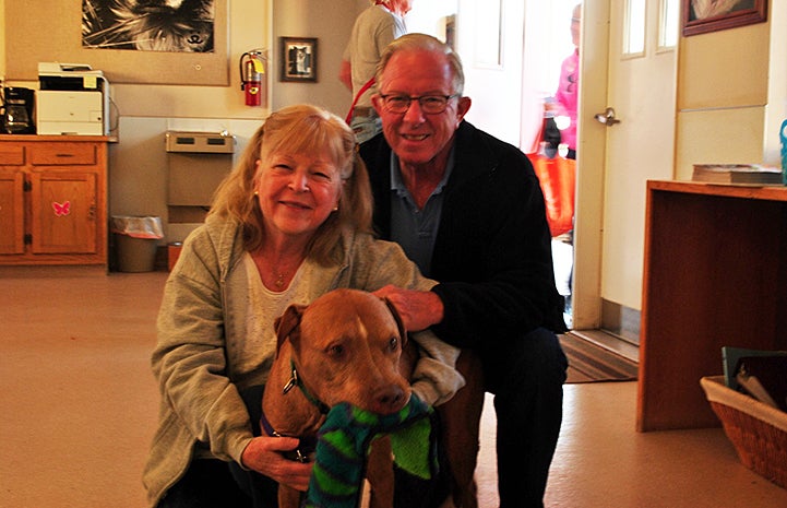Herb and Sandy Doscher with Doc the dog