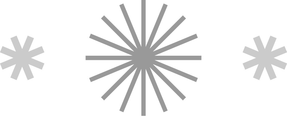 3 graphic snowflakes