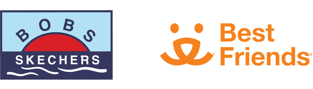 BOBS Skechers and Best Friends logo