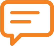 Icon depicting chat bubble