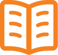 Icon depicting and open book