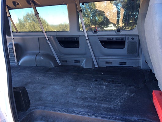 View from side of the van
