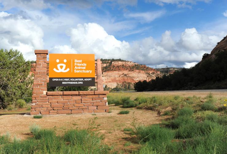 Entrance sign to Best Friends Animal Sanctuary