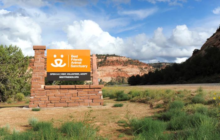 Entrance sign to Best Friends Animal Sanctuary