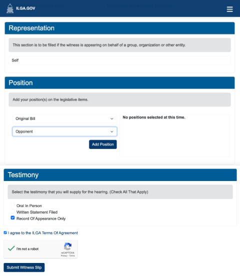 ILLINOIS WITNESS SLIP EXAMPLE
