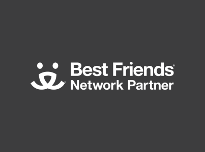 Best Friends Network Partner logo on dark gray background