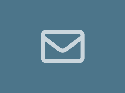 envelope icon on blue background