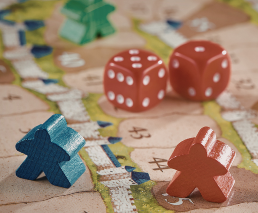 Various board game pieces