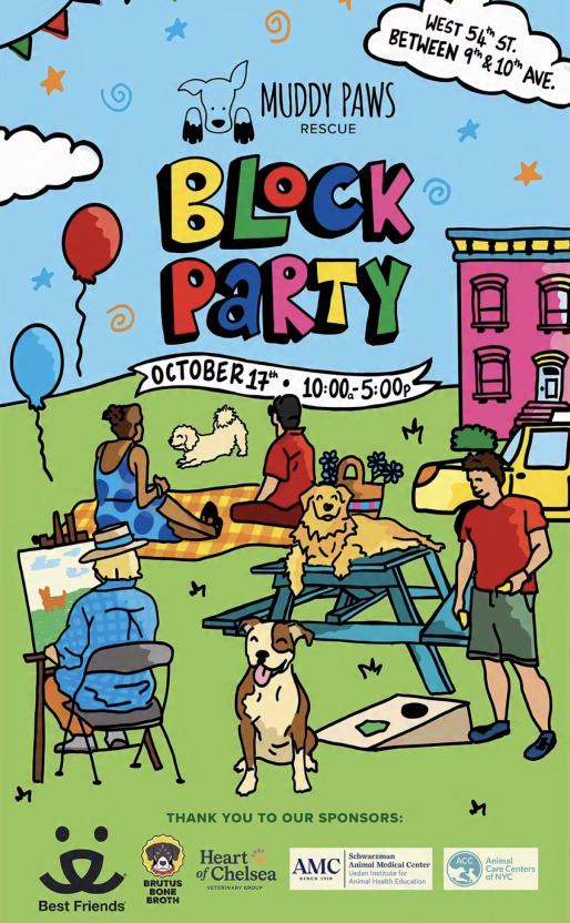 Muddy Paws Block Party Flyer