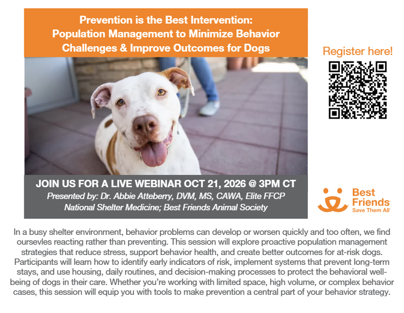 Flyer for NSM Webinar - Prevention is the Best Intervention