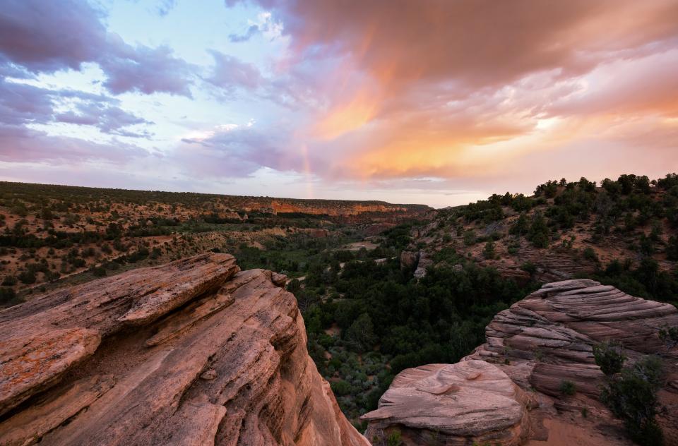View of the canyon at sunset