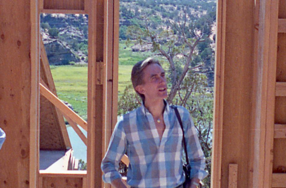 Raphael de Peyer standing in new construction