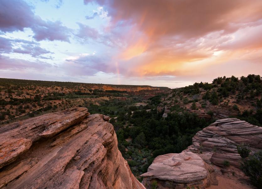 View of the canyon at sunset