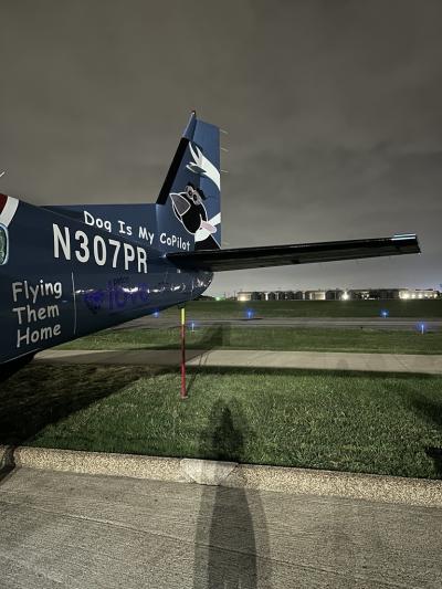 The tail of the Dog is My Co-Pilot airplane